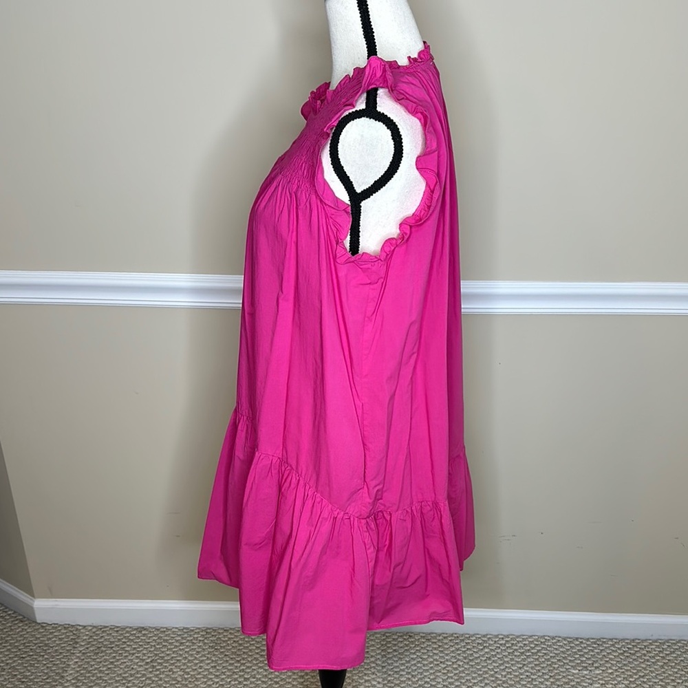 Pink Ruffled Sleeveless Dress - Picture 4 of 6